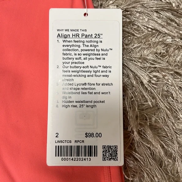 NWT LuLulemon Align HR pant 25” - Picture 2 of 3
